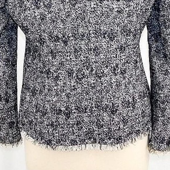 Talbots Blue Tweed Fringed Lined Blazer - Picture 8 of 9